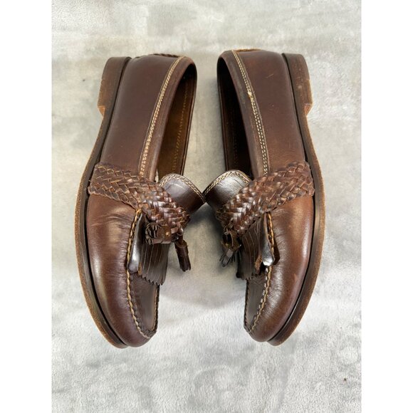 Cole Haan womens shoes 8.5M Country Brown Leather Tassel Loafers - Picture 15 of 16